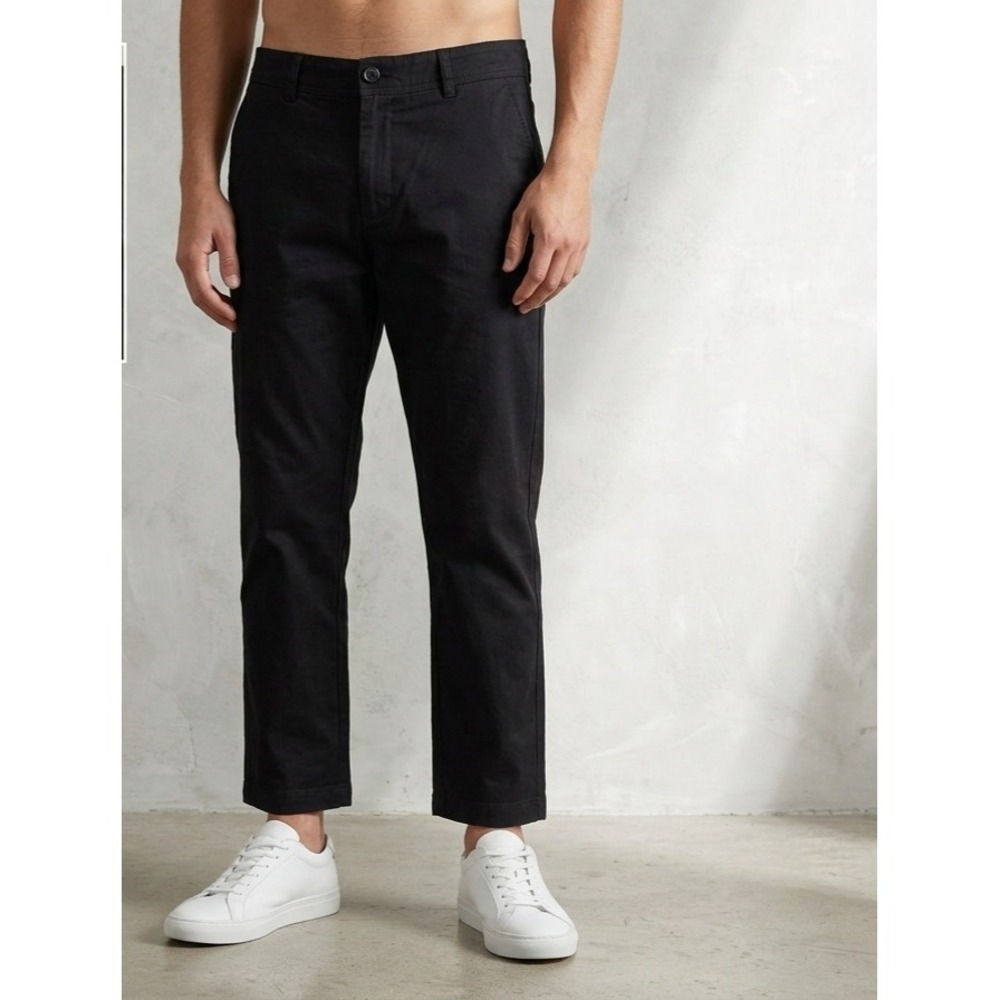 I LOVE UGLY Slim Kobe Black Cropped Straight Leg Chino Trousers XL